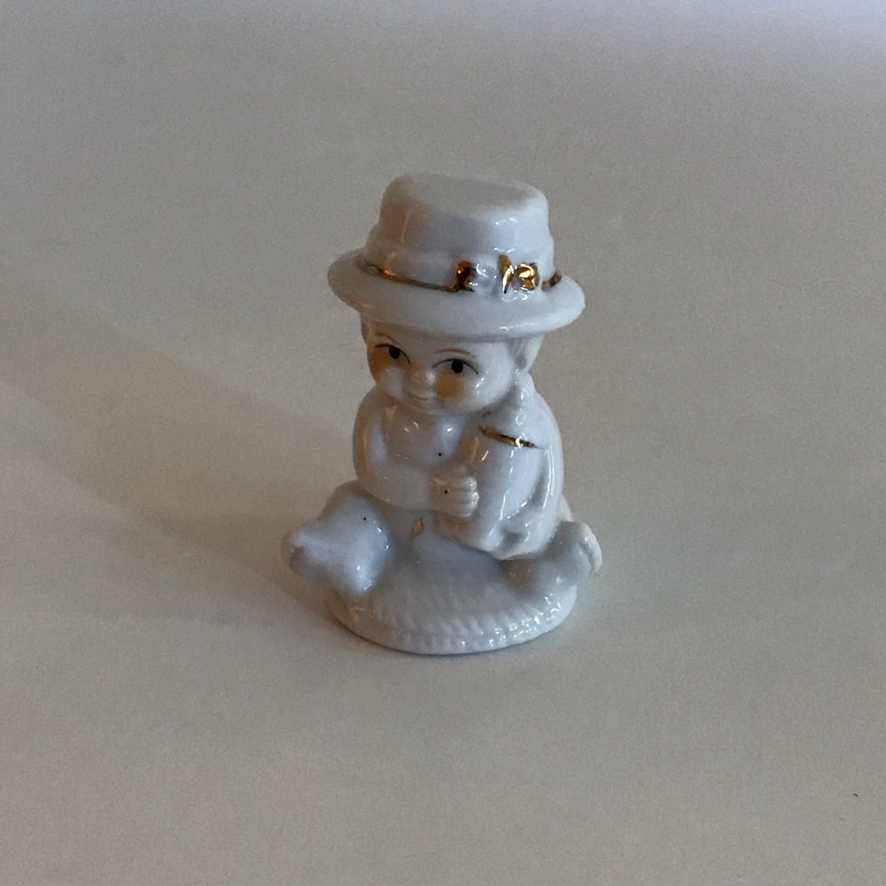 Vintage CWI Baby Shower Ceramic Figurine